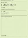 <全音>木管楽器シリーズ　モーツァルト 5つのディヴェルティメント K.V.439b　(ソプラノ、アルト、バスリコーダーのための)　北御門文雄 編曲