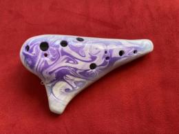 B27(BOM'S)オカリナ　東京都の作品　アルトF管　パープルマーブル