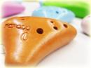 (POPOLO)超ミニオカリナ　陶器製　ソプラノC管　(ストラップ付)