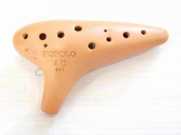 T704【新品/訳あり】(POPOLO)オカリナ　スタンダード“モダン”　アルトC管　テラコッタ