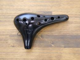 H04【新品】(POPOLO)オカリナ　うるし調仕上げ　ソプラノF管　黒