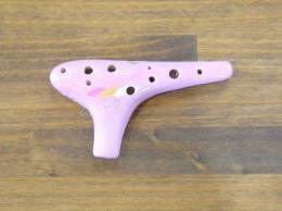 H21【新品】(颯)オカリナ　大阪府の作品　ソプラノC管　薄めのピンク