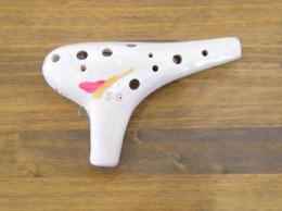 H23【新品】(颯)オカリナ　大阪府の作品　ソプラノG管 落ち着いた白