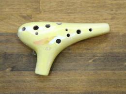 H25【新品】(颯)オカリナ　大阪府の作品　ソプラノF管　イエロー
