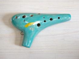 H35【新品】(颯)オカリナ　大阪府の作品　ソプラノF管　薄緑