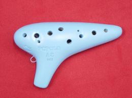 T195【新品】(POPOLO)オカリナ　スタンダード“モダン”　アルトC管　ライトブルー
