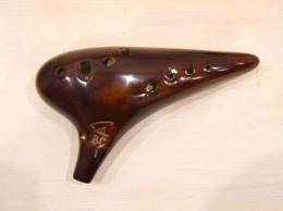 T754【中古品】(フォーカリンク)オカリナ　漆仕上げ　バスC管