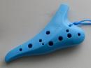 m040【中古品】(オオサワ)プラスチックオカリナ　iシングル　ソプラノC管　空色