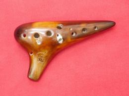 T334【中古品】(フォーカリンク)オカリナ　漆仕上げ　ソプラノG管