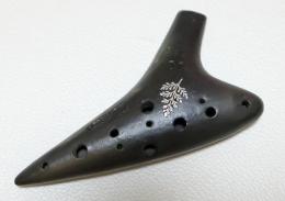 m074【中古品】(ティアーモ)オカリナ　黒陶シリーズ・合奏モデル　ソプラノC管