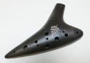m074【中古品】(ティアーモ)オカリナ　黒陶シリーズ・合奏モデル　ソプラノC管