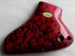m142【中古品】(TNG)トリプルオカリナ　プラスチック製　アルトC管　レッド