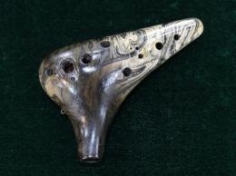 U37【大きなエッジ丸型を採用】(工房 悠)オカリナ　新作マーブル　アルトC管