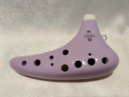 T428【中古品】(ナイト)オカリナ　スタンダルド　アルトC管　ラベンダー