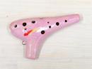 H85 【新品】(颯)オカリナ　大阪府の作品　ソプラノF管　ピンク　
