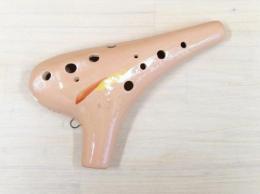 H88 【新品】(颯)オカリナ　大阪府の作品　安定型タイプ　アルトC管　肌色