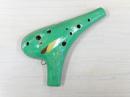 H89 【新品】(颯)オカリナ　大阪府の作品　クリアタイプ　アルトC管　グリーン