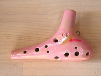 H17(颯)オカリナ　大阪の作品　ソプラノG管【シャイニングピンク】