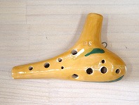 H18(颯)オカリナ　大阪の作品　ソプラノG管【マスタードオレンジ】