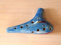 H19(颯)オカリナ　大阪の作品　ソプラノF管【シャイニングブルー】