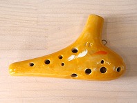 H20(颯)オカリナ　大阪の作品　ソプラノF管【シャイニングイエロー】