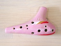 H21(颯)オカリナ　大阪の作品　ソプラノF管【ピンク】