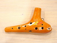 H42(颯)オカリナ　大阪の作品　ソプラノC管【オレンジ】