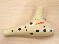 H43(颯)オカリナ　大阪の作品　ソプラノG管【ホワイト】