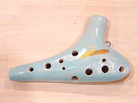 H46(颯)オカリナ　大阪の作品　ソプラノF管【空色】