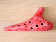 H28(めそりな)オカリナ　埼玉県の作品　ソプラノF管【赤系】