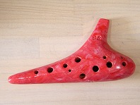 H29(めそりな)オカリナ　埼玉県の作品　ソプラノF管【赤系】　