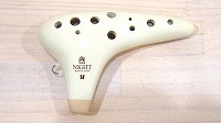 T562【中古品】(ナイト)オカリナ　アンサンブル　ソプラノF管　アイボリー